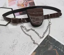 ファッションチェーンデザインのウエストベルト【ドレッシー・デニムパンツ対応】