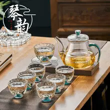 クリスタルガラス製 茶具【ティーポット・ティーカップ・功夫茶用】（セットアップ対応）