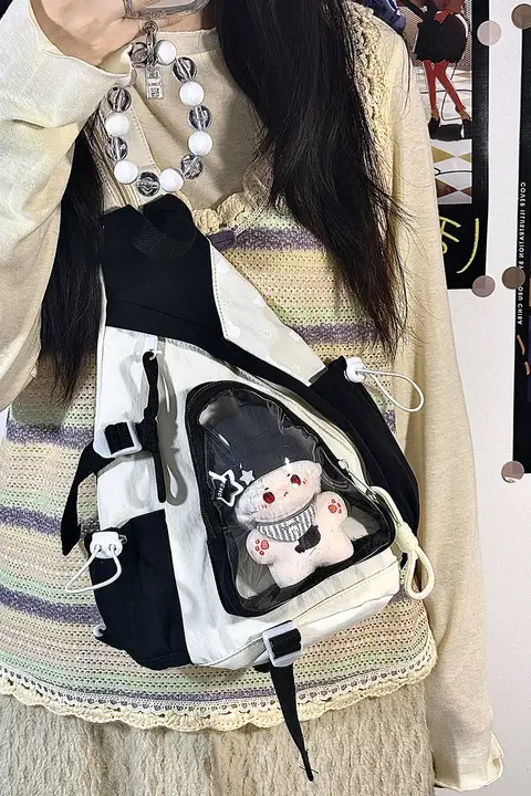 レトロワークスタイルアウトドアショルダーバッグ【登山・キャンプ用・軽量・水筒ポケット付き】