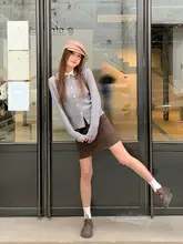 麻花柄のポロ襟カーディガン【ベージュ・女性用・体型カバー】（セットアップ対応）