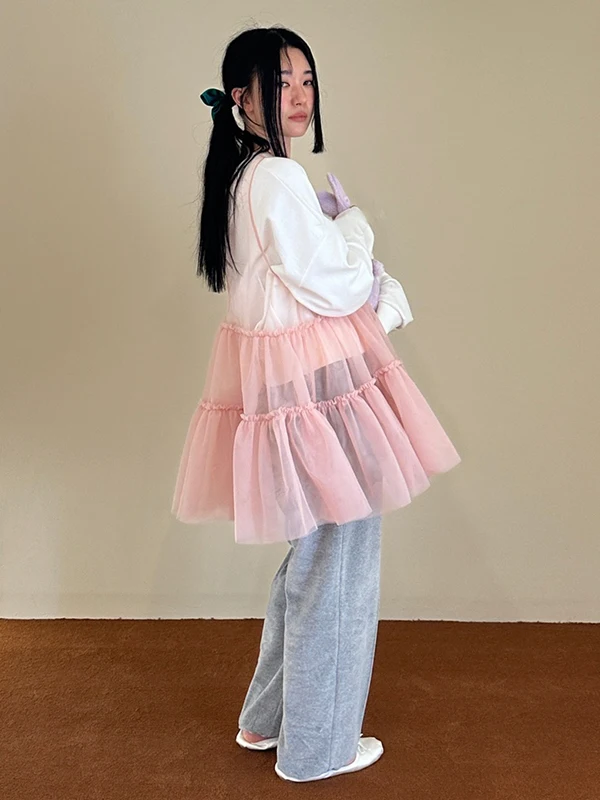 バレエ風ノースリーブプリンセスチュチュスカート：かわいいファッションの定義を実現するAラインデザイン