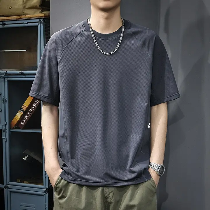 アウトドアスポーツ速乾半袖Tシャツ【夏用・涼感・ゆったり・クルーネック】