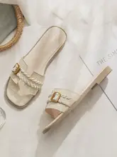 美しい羊皮製フラットサンダル【ドレスと合わせやすい・夏用・女性用】