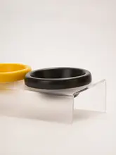 アクリル製陶器の深型水飲みボウル【猫・犬用・安定した設計・防倒れ対策】（セットアップ対応）