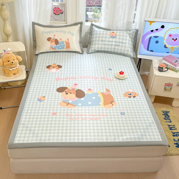 夏用冰丝クールシート【簡易折りたたみ・一人用・クッション付き】（セットアップ対応）