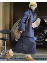 シルエット シャツタイプのコットンジャケット【厚手・軽くて柔らかい】