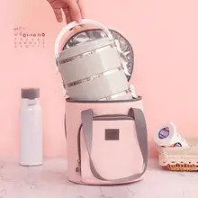 大容量アルミ箔保温弁当バッグ【通勤・手提げタイプ・円形デザイン】