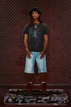 ウォッシュ加工コットンTシャツ【ビンテージ風・クルーネック・半袖】
