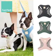 コットン 入り 胸部 ハーネス 犬用 リード ベスト型 散歩用 小型犬