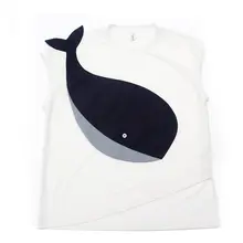 可愛いクジラ柄の子供用Tシャツ【夏用・短袖・男女兼用】