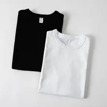 厚手の無地Tシャツ【ラウンドネック・男女兼用・ブラック・ホワイト】