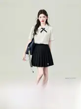 タイスタイルの学校制服【JKシャツ・学院風・ショートスリーブ・多色】（セットアップ対応）