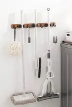 穴あけ不要トイレ用モップフック【浴室・バルコニー用・掃除道具収納】
