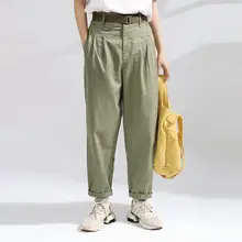 デザイン性のあるコットン製パンツ【シンプル・ストレート・女性用・通勤対応】