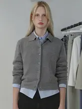 極上の柔らかさのウールニットカーディガン【秋冬・ゆったりシルエット・通勤用】