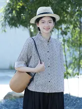 コットン高密度印刷の夏用ボタン付き襟短袖シャツ