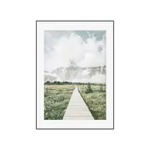 小清新デザインの三連壁掛けアート【緑の風景・リビング・バスルーム用・装飾画】（セットアップ対応）
