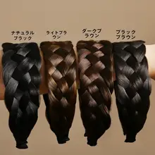 白髪隠し用ヘアバンドカチューシャ【幅広・編み込みデザイン・ボリュームアップ】