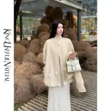 ダブルフェイスウールコート【デザイン性・ファッショナブル・上品】（セットアップ対応）