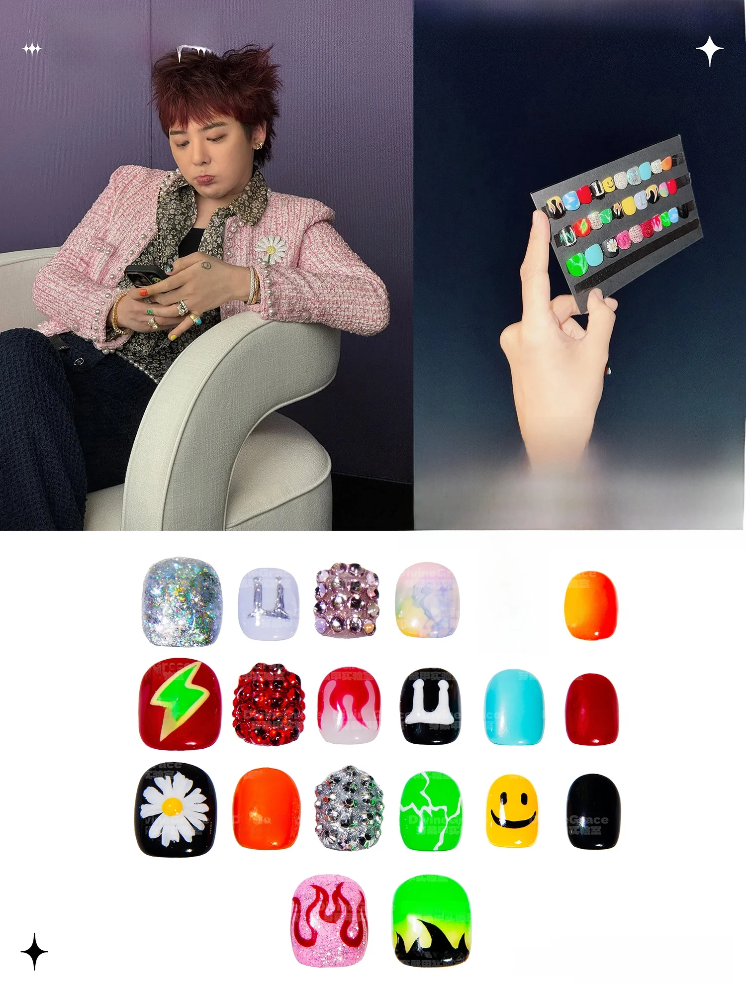 ショートネイル おしゃれのための高品質手作りネイルチップセット