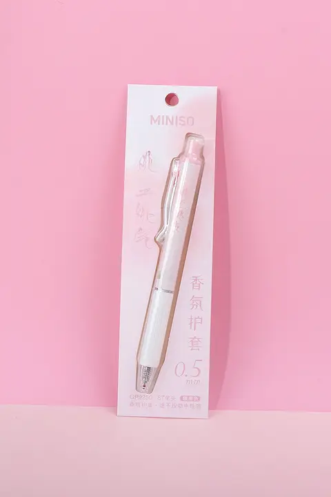 MINISO フルーツ香り付き中性ペン【0.5mm・ブラック・個性的デザイン】