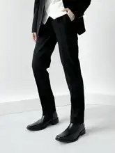 ASAE メンズ＆レディース ストレートパンツ【シンプルデザイン・黒灰・フィット】