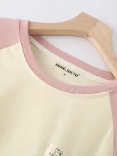 胸パッド付きピュアコットン パジャマ レディース シングル トップ