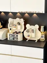 玄関用 ディスプレイラック【キー・マスク・香水収納ボックス・宝飾用フック付き】