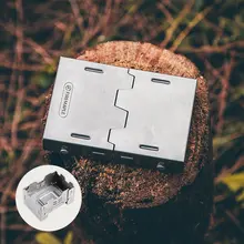 Hefeng 超ミニ軽量アウトドアアルコールストーブ【チタン製・折りたたみ式・キャンプ用】