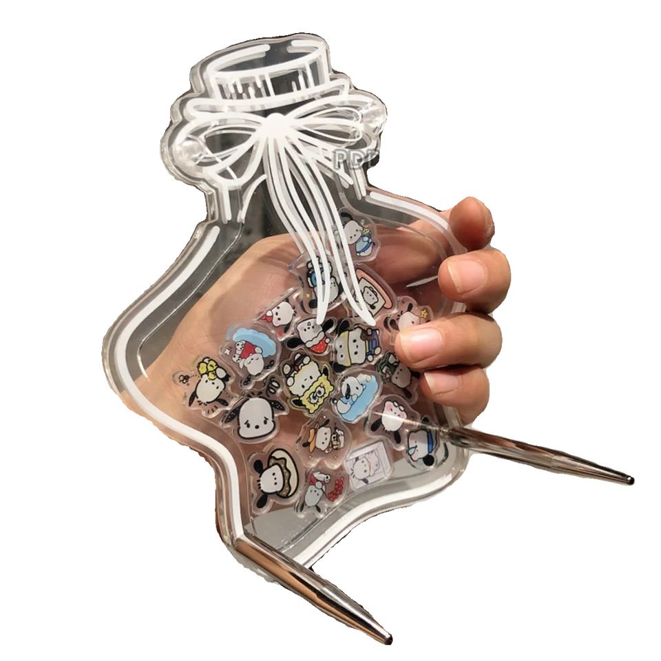 星形の透明アクリルフレームウィッシュボトル【デスク飾り・DIY関連】