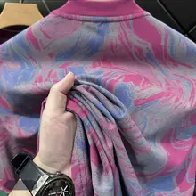 夏用 メンズ半袖Tシャツ【マルチカラー・染め波模様・スリムフィット】