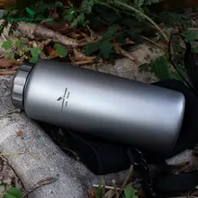 純チタン製アウトドア用水筒【大容量・軽量・携帯便利・登山用】