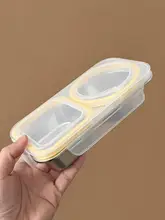 304ステンレス製 保存容器【電子レンジ対応・二段仕切り・軽食用】