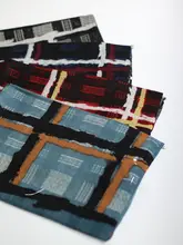 薄手ウール製 人字柄ロングスカーフ【冬用・4色展開・肌触り柔らか】