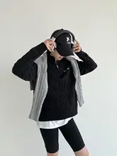PAPERLLL 半ラップジップのツイストニットセーター【秋冬用・女性・フィット】