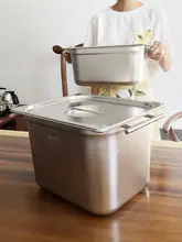 304ステンレス製 家庭用20kg米保存容器【防虫・防湿・角型】