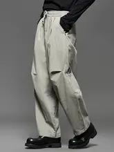高品質復古工装パンツ【ウォッシュ加工・ビジネススタイル・ワイドレッグ・ゆったりシルエット】