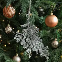 創造的な形のプラスチック製ヒノキの葉飾り【クリスマスツリー用・飾り】