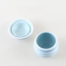 KULE HOME 陶器製茶葉缶【小型・防湿収納ボックス・浴室用・コットン・ピック収納】