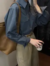 秋にぴったりなフィット長袖シャツ【無地・ダブルポケット・コットン】