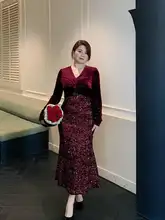 ヴィンテージ風サテンドレス【フランススタイル・クリスマスパーティー用・光沢感のあるデザイン】