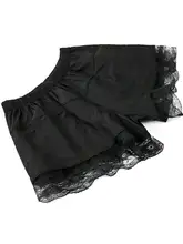 白色のレースアクセント付きショートパンツ【春用・透け防止・着回しやすい】（セットアップ対応）