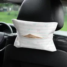可愛いリボンデザインの車載ティッシュボックス【ハンドフリー・汎用タイプ】