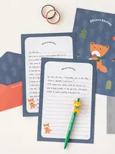 レターセット 可愛い キャラクター 封筒付き インスタ映え ラブレター 告白 祝福 手紙 「romane」