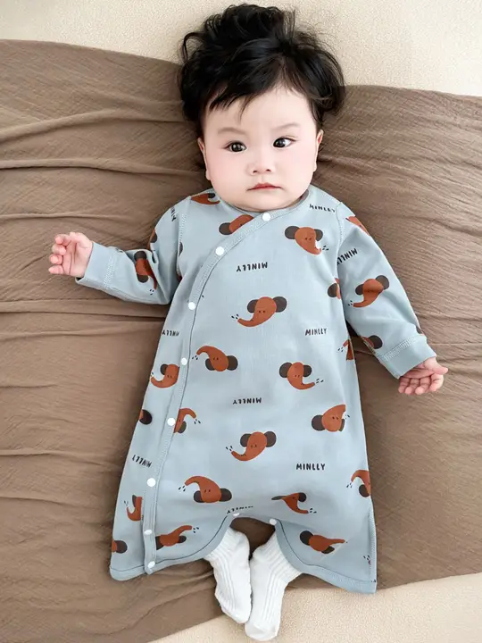 子供用純綿ルームウェア【春秋用・ガーゼ・二重腹巻き付き】（セットアップ対応）