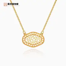 海棠花窓デザインの小米珠ネックレス【シンプルな吊り下げデザイン・誕生日プレゼントに最適】