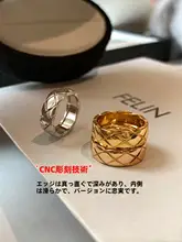 色落ちしない金属製 ローズゴールド・シルバーカラー ダイヤモンドパターンリング【指輪・レディース・軽やかな高級感】