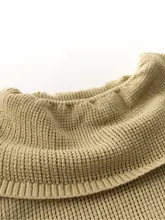 フランス風 ビンテージオフショルダー長袖ニットトップス【抽ひも・スタイルアップ・シンプル】