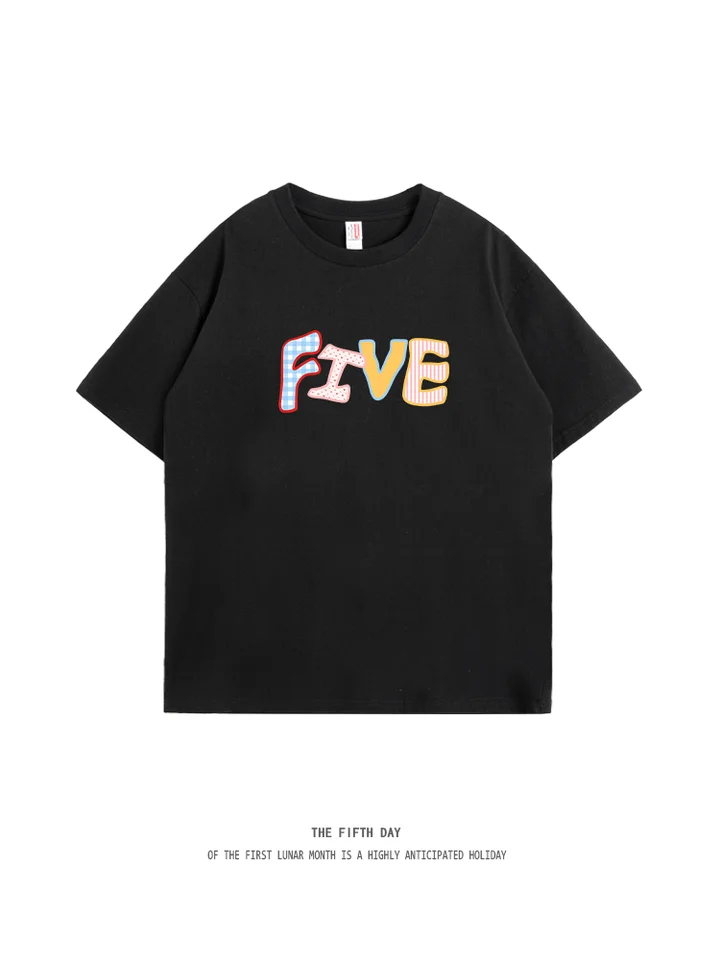 アメリカンデザインのロゴプリント半袖Tシャツ【ユニセックス・コットン製・夏用】（セットアップ対応）