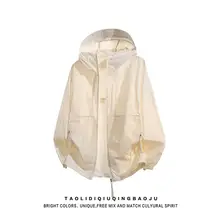 アウトドア用 UVカットパーカー【夏用・通気性・アイスシルク・フード付き・ゆったりデザイン】